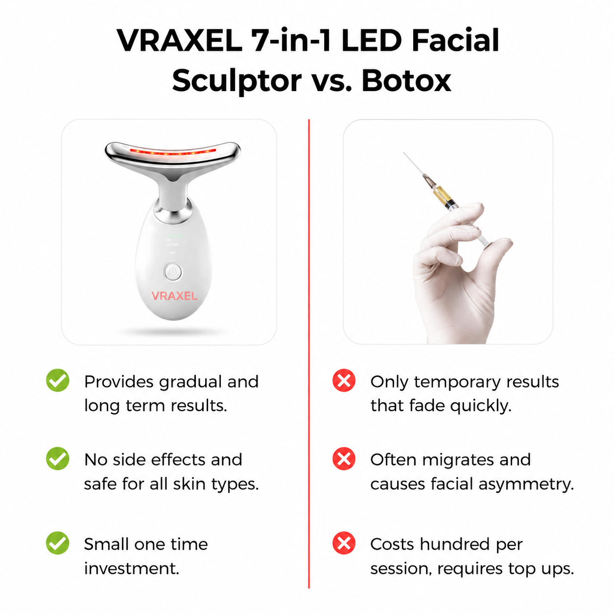 VRAXEL LED Thermal Neck Lifting Massager